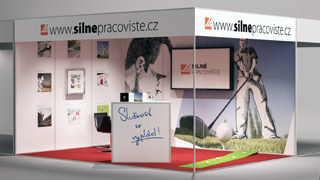 Návrh a vizualizace výstavního stánku pro projekt SILNÉ PRACOVIŠTĚ - grafické studio Atelier 8 img
